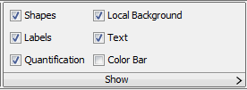On the Shapes tab you can choose what annotations and shapes you want visible at any given time. 