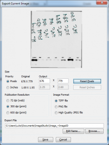 When exporting your image, you are given options for setting the quality of the output image. 