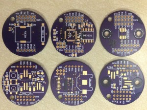 Prototype PCBs produced by OSH Park. 